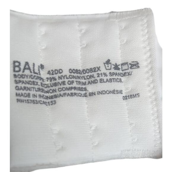 Bali‎ Passion for comfort lift full coverage white t-shirt bra NWT 42DD  DF0082 - Picture 3 of 4